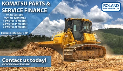 Check out our Komatsu parts & service finance deals...good through September 30th