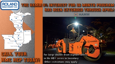 Hamm 0% Interest for 36 Month Program has been Extended